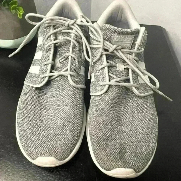 adidas Gray White QT Racer Cloudfoam Running Shoe W10 - Picture 9 of 9